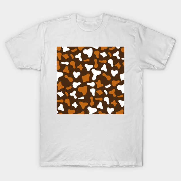 Choco Caramel White Dairy Cow Print Pattern by Cow Print Stuff